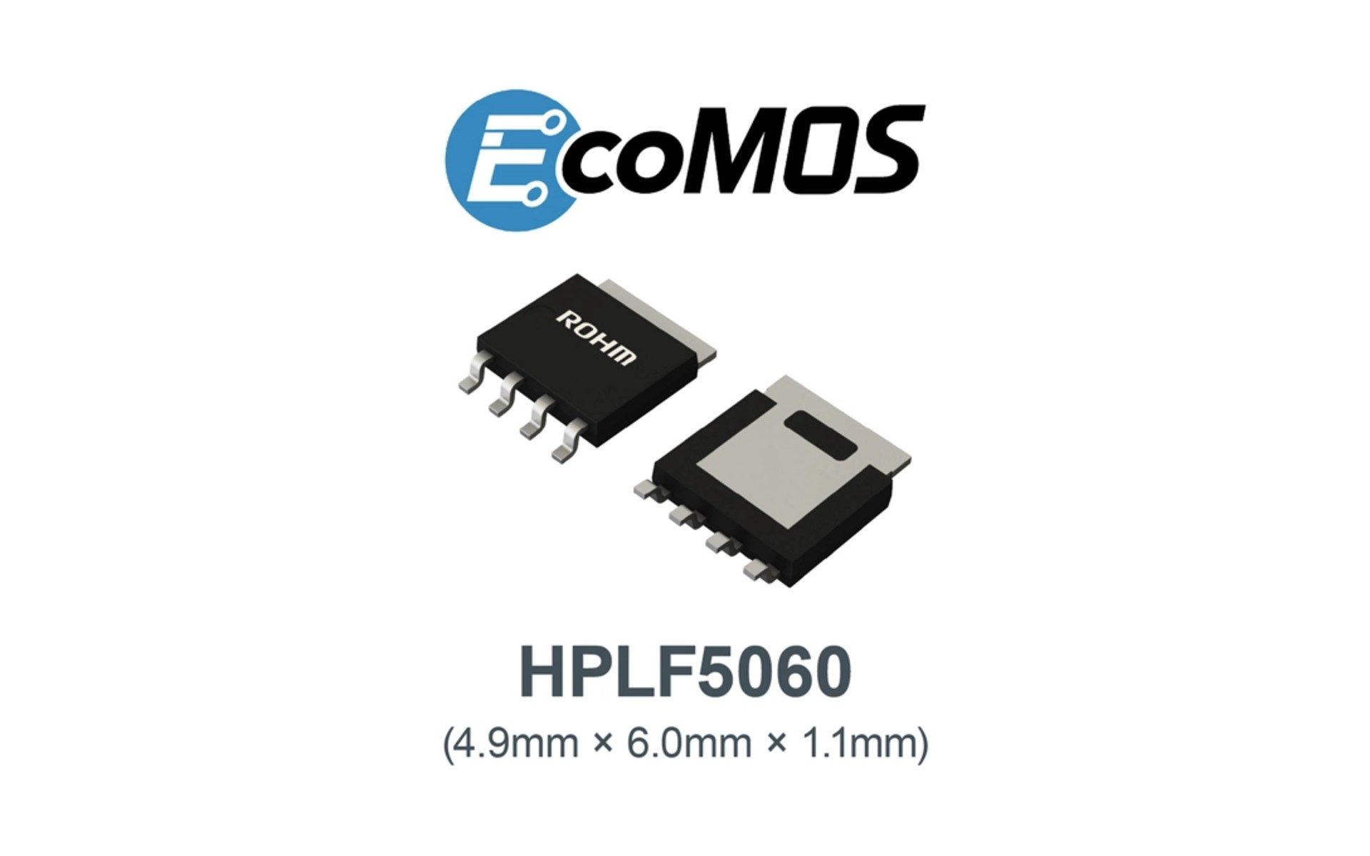 ROHM shrinks automotive MOSFETs with gull-wings