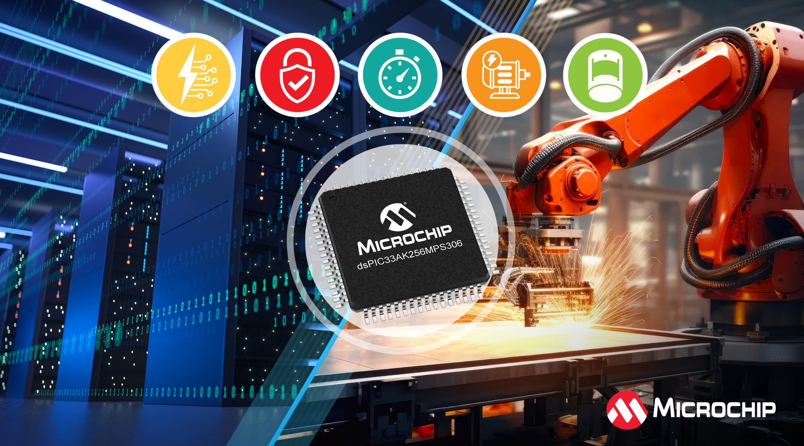 Microchip expands dsPIC33A family for AI power and sensing control