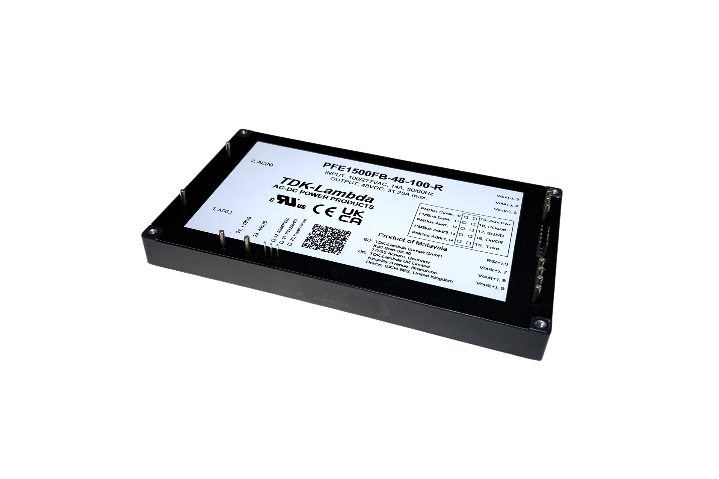 TDK-Lambda introduces 1500W AC-DC modules for industrial systems