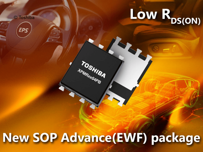 Toshiba MOSFETs raise automotive current handling
