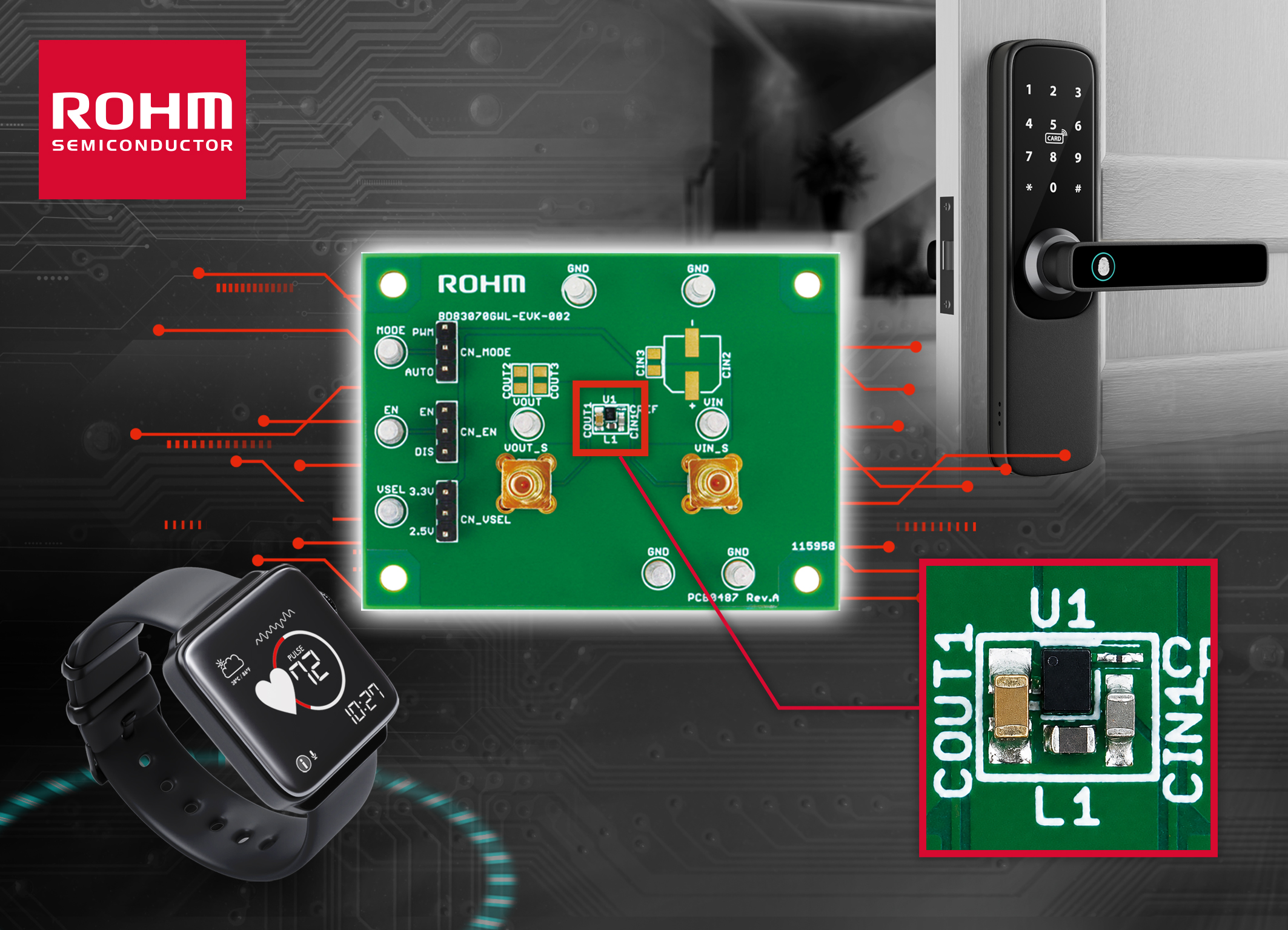ROHM board reduces buck-boost mounting area ROHM board reduces buck-boost mounting area
